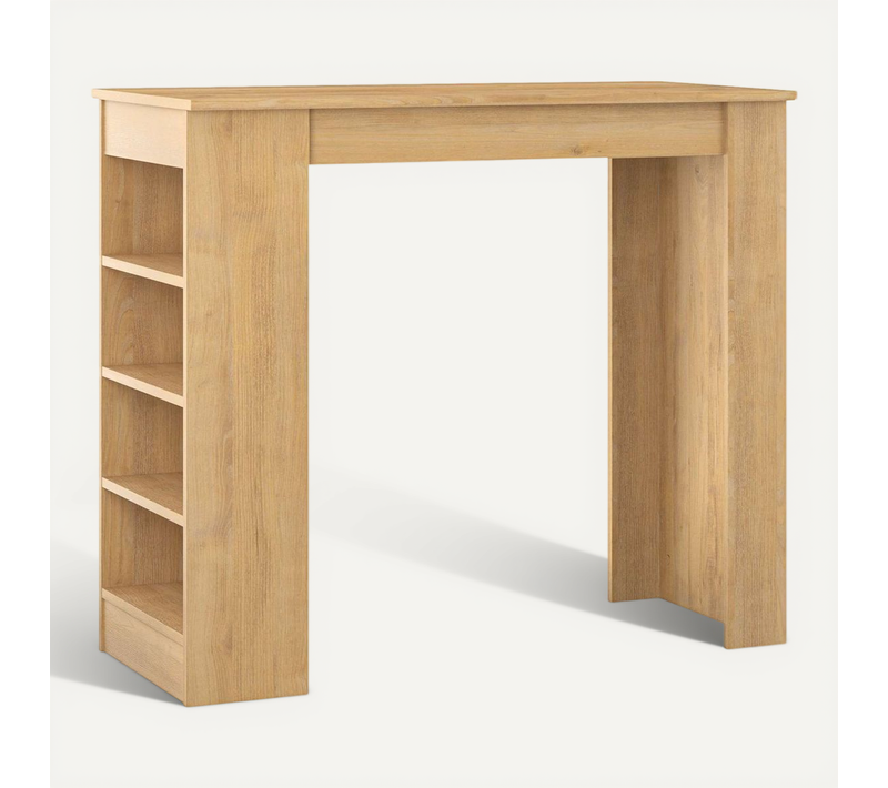 Table De Bar En Bois "swallow" 117 X 54 X 101,8 Cm - Chêne Saphir