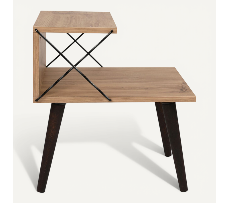 Table De Chevet En Bois "cross" 50 X 40 X 55 Cm - Pin