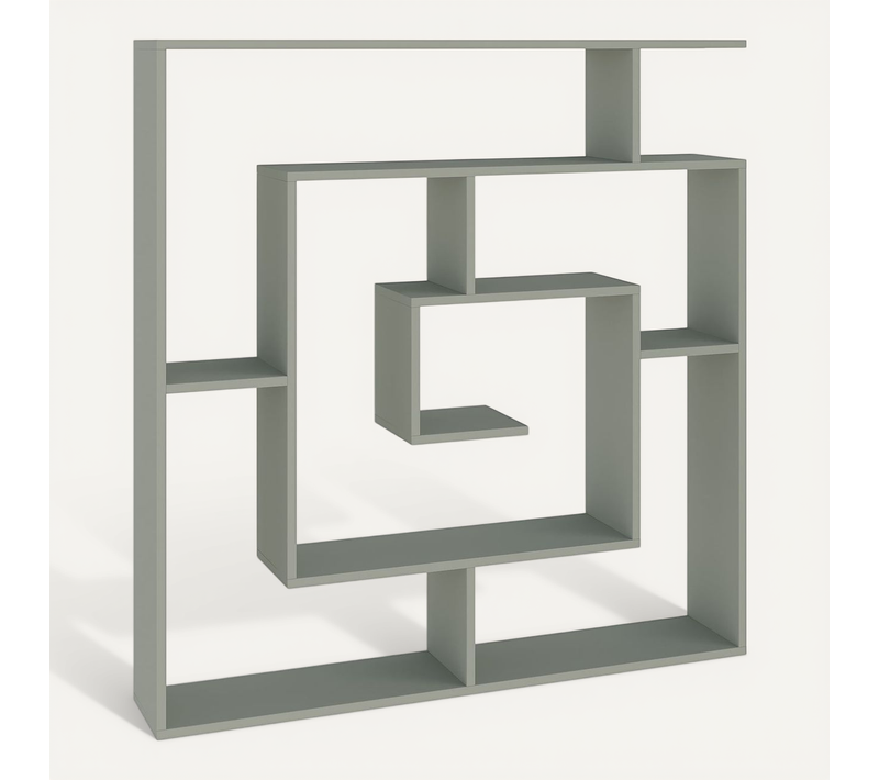 Bibliothèque En Bois "labirent" - 125 X 22 X 129 Cm - Vert