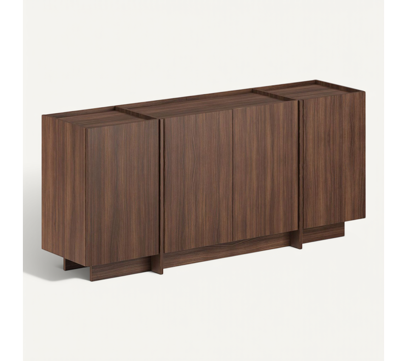 Buffet En Bois "dorma" - 180 X 45 X 80 Cm - Noyer Milano