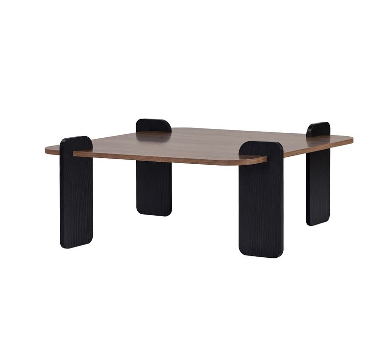 Table Basse En Bois "marais" - 90 X 90 X 35 Cm - Marron