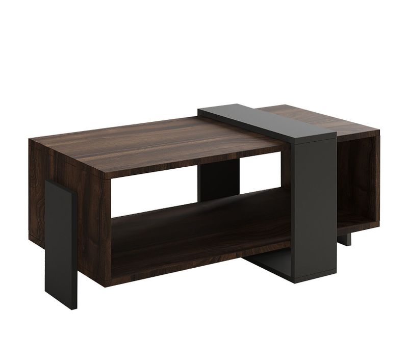 Table Basse En Bois "meleni" - 90 X 49 X 40 Cm - Marron