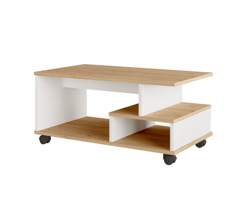 Table Basse En Bois "min9" - 90 X 51 X 42 Cm - Blanc