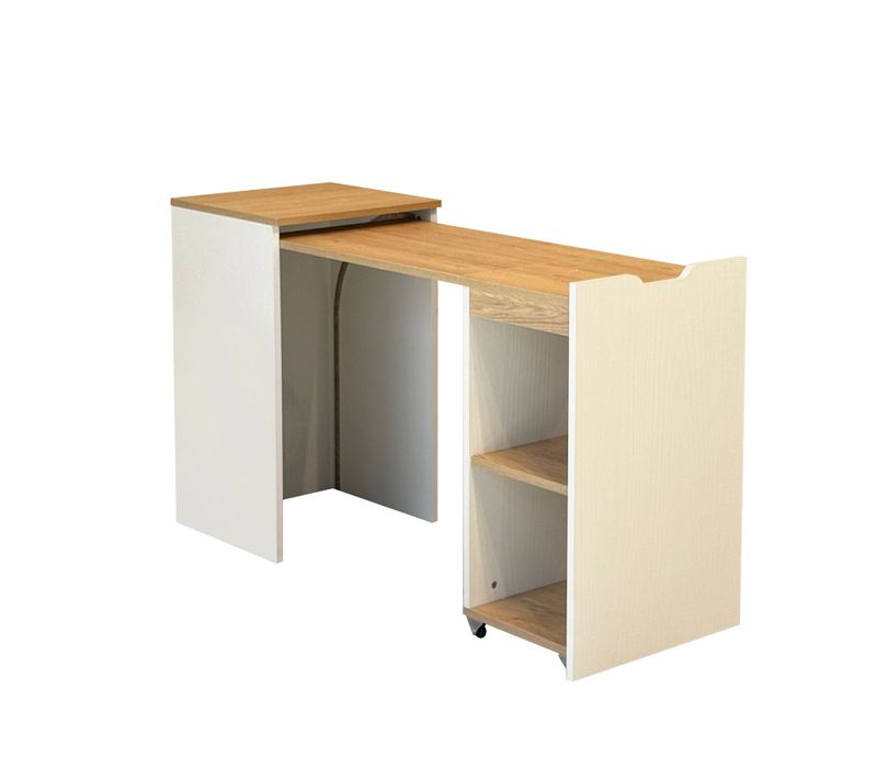 Bureau En Bois "modulo" - 97 X 47 X 75 Cm - Beige