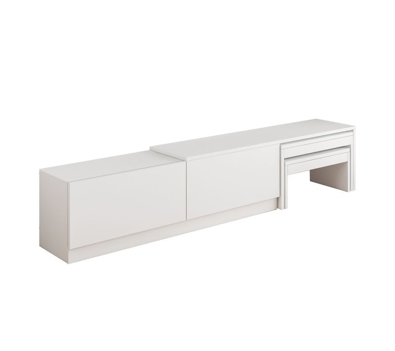 Meuble TV En Bois "nest" - 180 X 30 X 36 Cm - Blanc