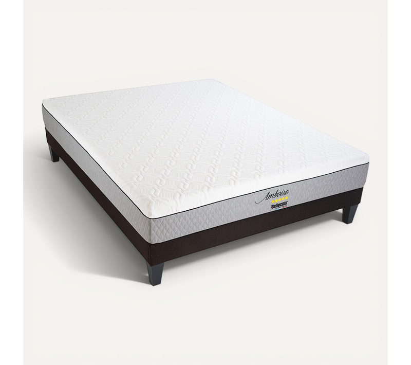 Ensemble Amboise 140x190 Cm Matelas Mousse + Sommier Bois