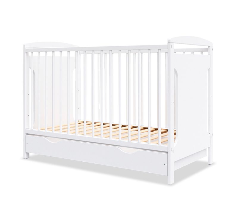 Lit Bébé évolutif Avec Tiroir Margot 60x120 Cm (matelas Non Inclus) - Blanc