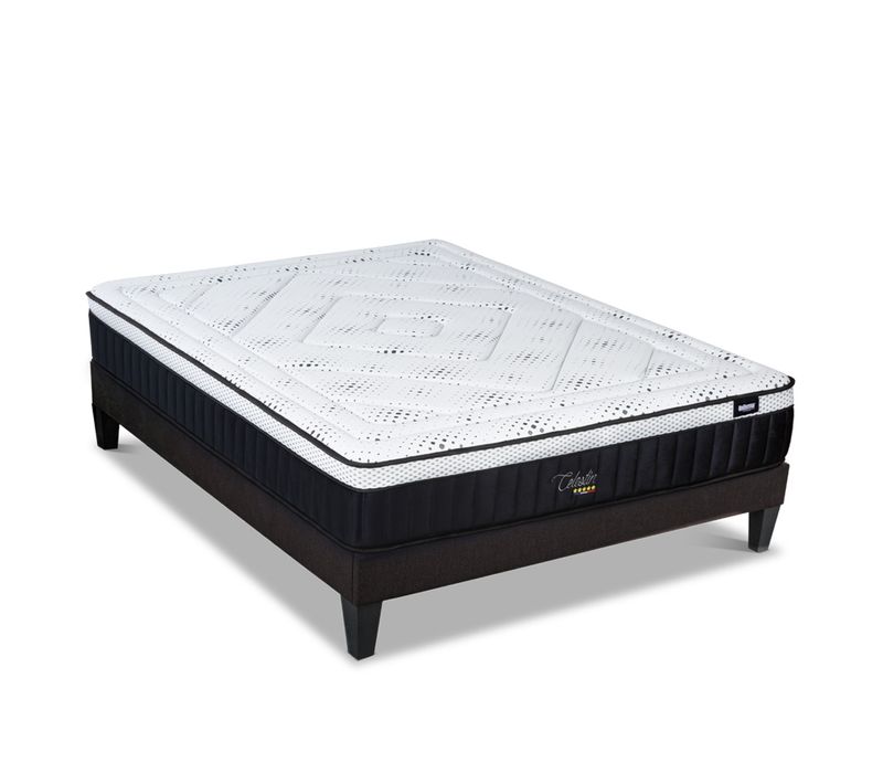 Ensemble Célestin 2.0 140x200 Cm Matelas Mousse + Sommier Bois