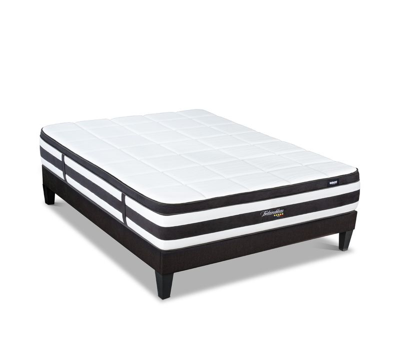 Ensemble Fontainebleau 140x190 Cm Matelas Ressorts  + Sommier Bois