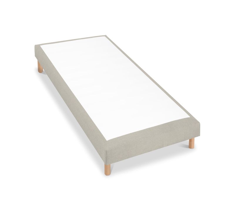Sommier Tapissier Sisal 90x190 Cm Ep. 18 Cm Beige (pieds Inclus)