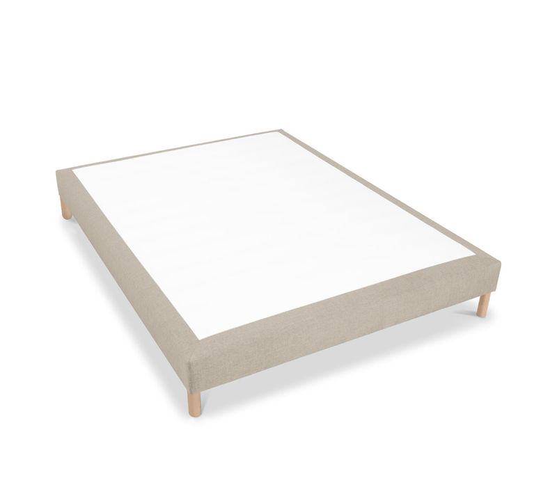 Sommier Tapissier Sisal 160x200 Cm Ep. 18 Cm Beige (pieds Inclus)