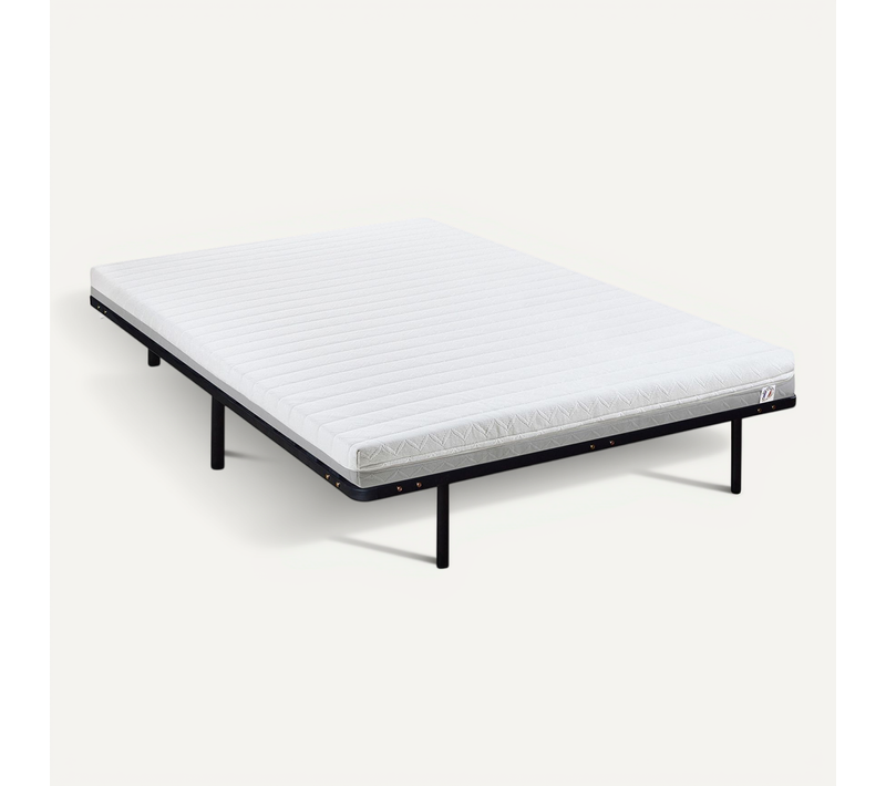 Ensemble Matelas Mousse 90x200 Cm VENUS Epaisseur 12 cm + Sommier Métal