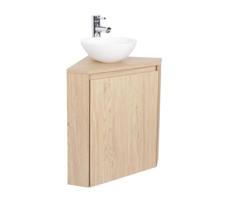 Meuble Lave-mains D'angle Sorrento + Vasque + Robinet