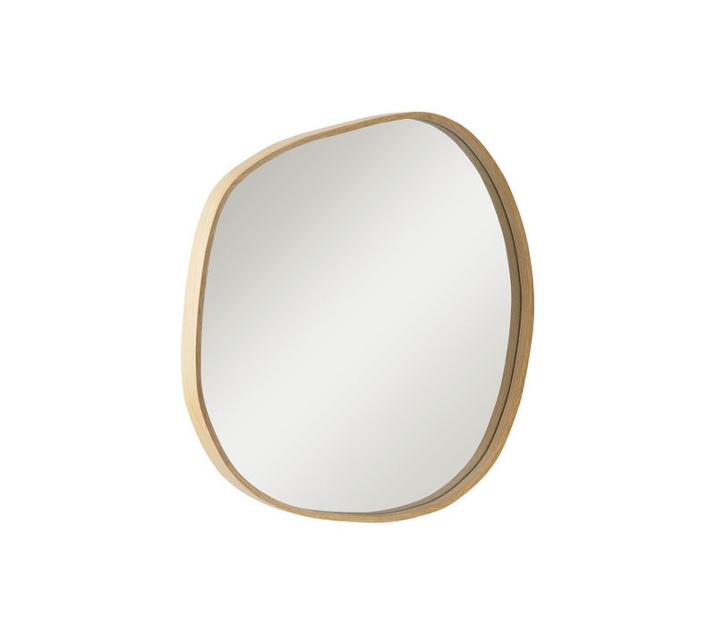 Miroir Galet Chêne Leonie 60x60cm