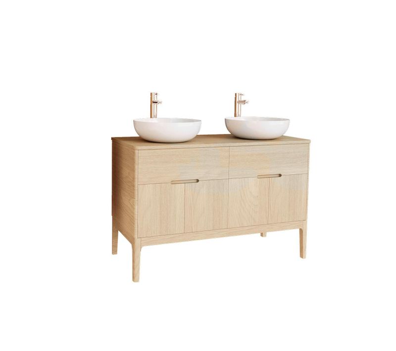 Meuble Double + Vasque + Robinet Alaska
