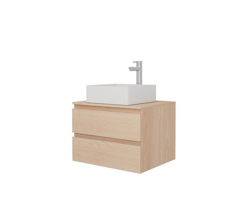 Ensemble Meuble Simple Vasque Sorrento 60cm + Vasque + Robinet