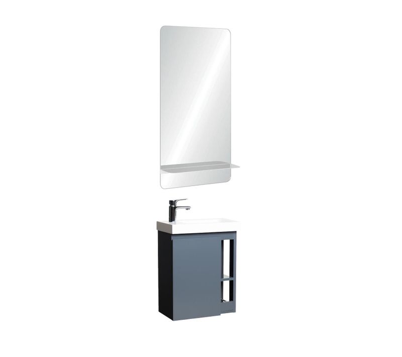 Ensemble Lave-mains Hampton Avec Robinet Chromé Et Miroir