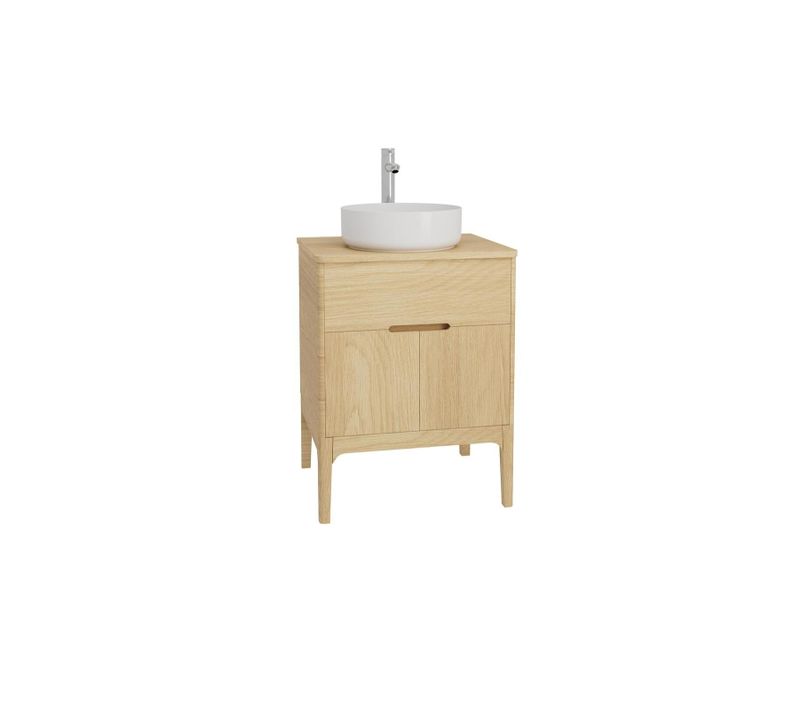 Ensemble Meuble Simple Vasque Alaska 60cm + Vasque + Robinet
