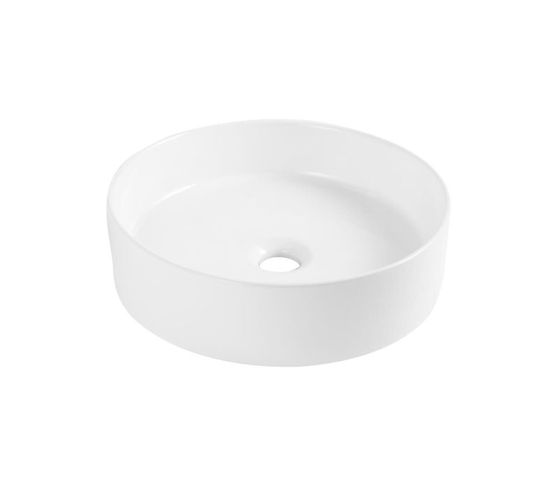 Vasque à Poser Imitation Marbre Blanche D38cm Naya