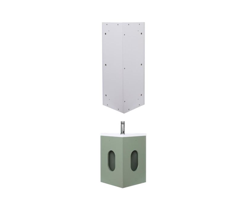 Ensemble Lave-mains D'angle Skino + Vasque + Armoire De Toilette