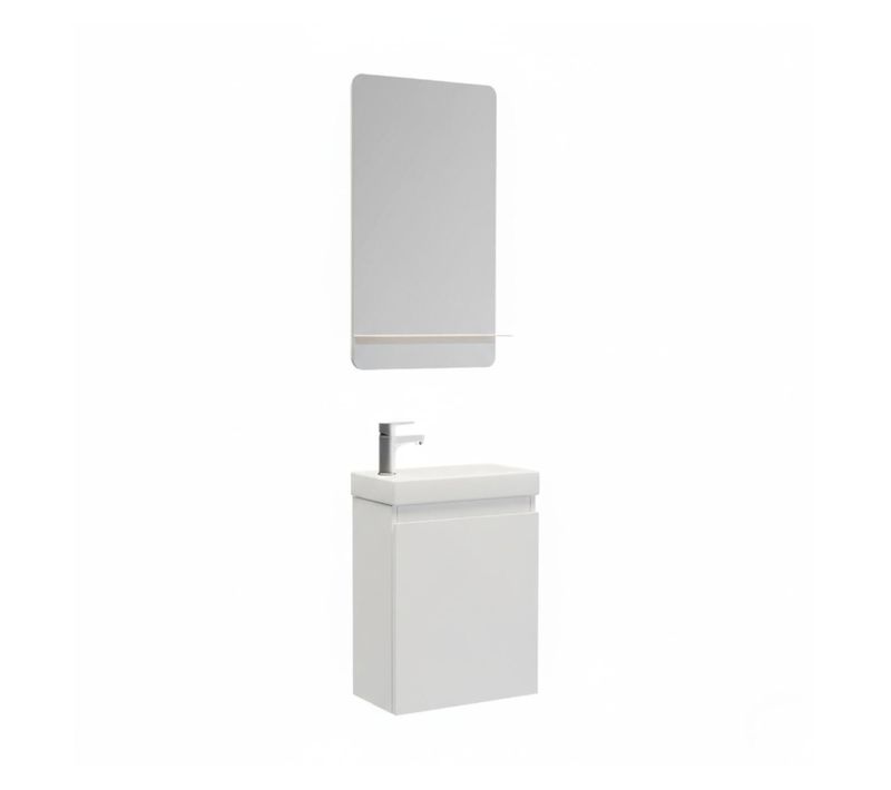 Meuble Lave-mains Lisa + Miroir Tablette