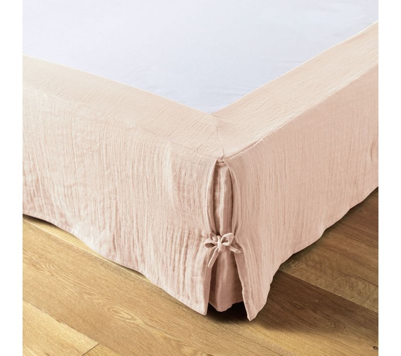 Cache Sommier 180x200 Cm Gaze De Coton Guimauve