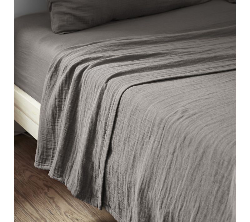 Drap Plat 270x300 Cm Gaze De Coton Granit