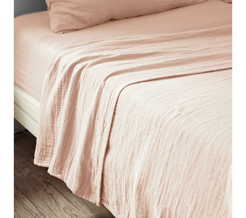 Drap Plat 240x300 Cm Gaze De Coton Guimauve