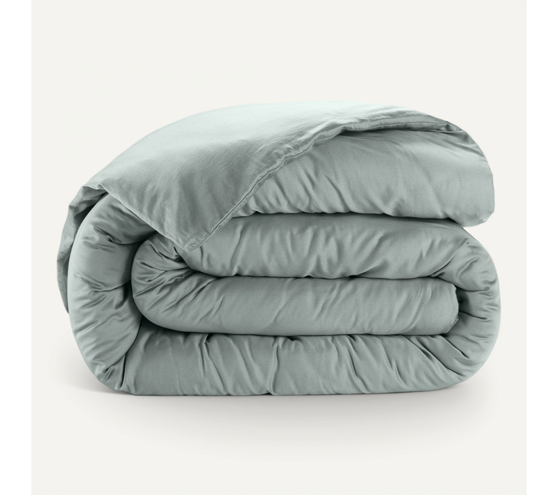 Housse De Couette 220x240 Cm Satin De Coton Celadon