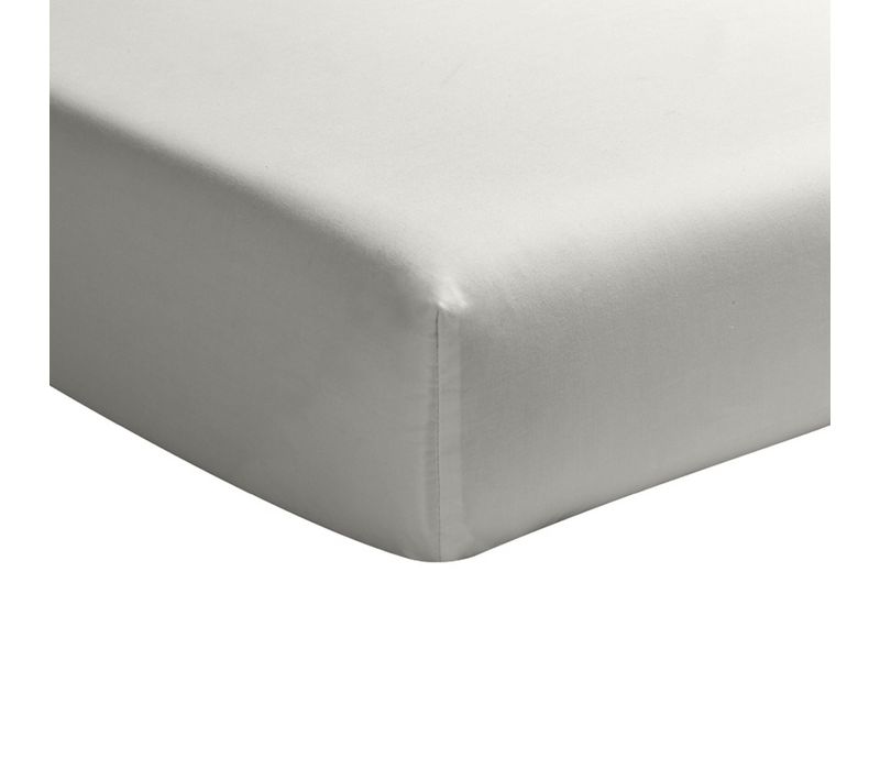 Drap Housse 140x190 Cm Percale De Coton Gris Perle