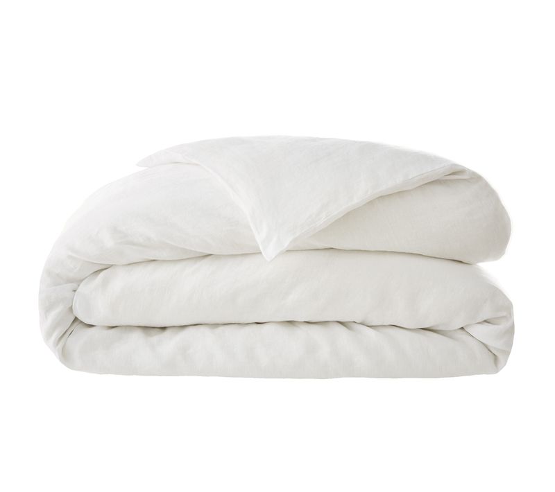 Housse De Couette 220x240 Cm Lin Français Craie