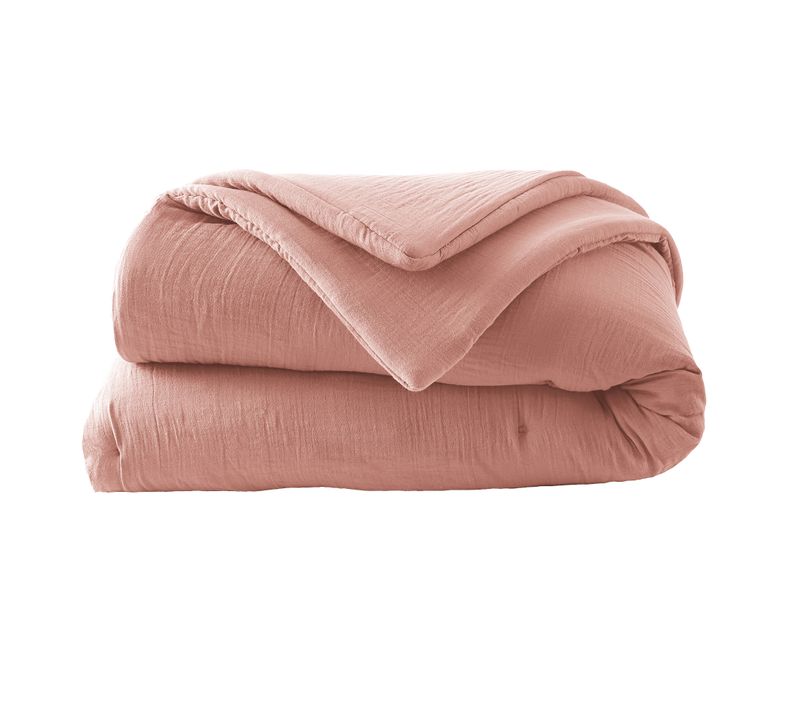 Edredon 180x240 Cm Gaze De Coton Rose