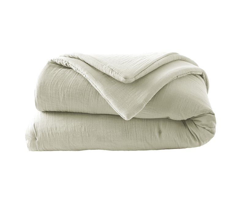 Edredon 180x240 Cm Gaze De Coton Vert D'eau