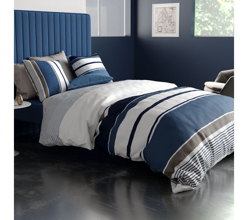 Parure De Lit 220x240 Cm Coton 57 Fils Riviera