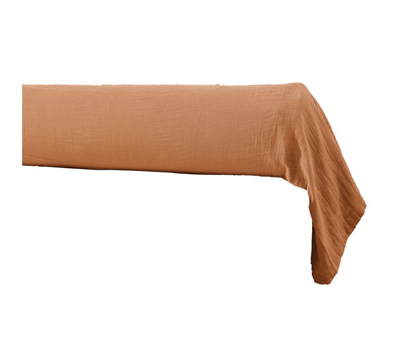 Taie De Traversin 43x185 Cm Gaze De Coton Terra Abricot