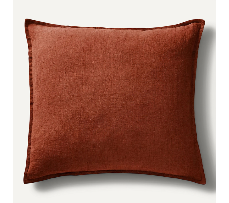 Taie D'oreiller 80x80 Cm Lin Rosalie Paprika