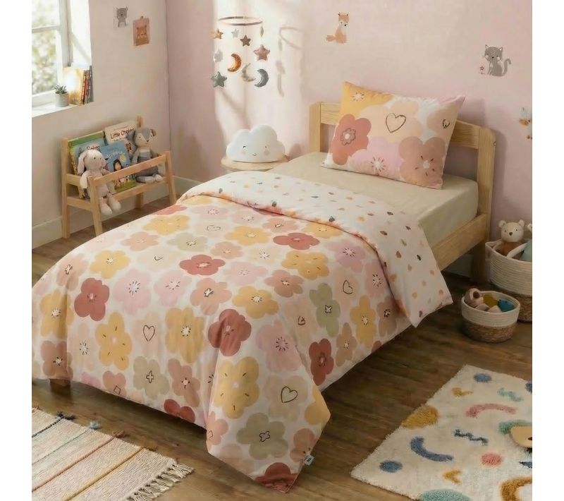 Parure De Lit Enfant 140x200 Cm Coton Hortense