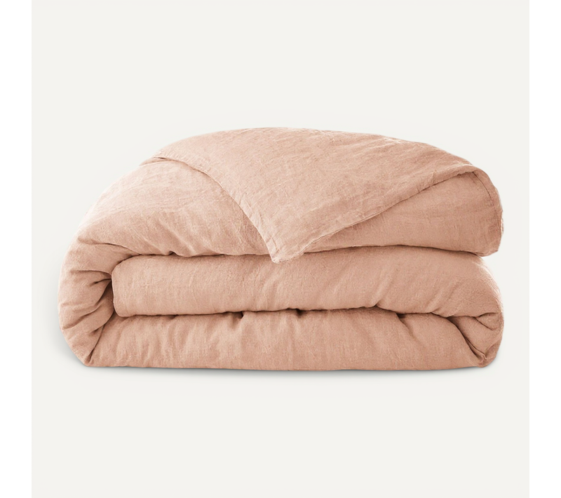 Housse De Couette 240x260 Cm Lin Rosalie Vieux Rose