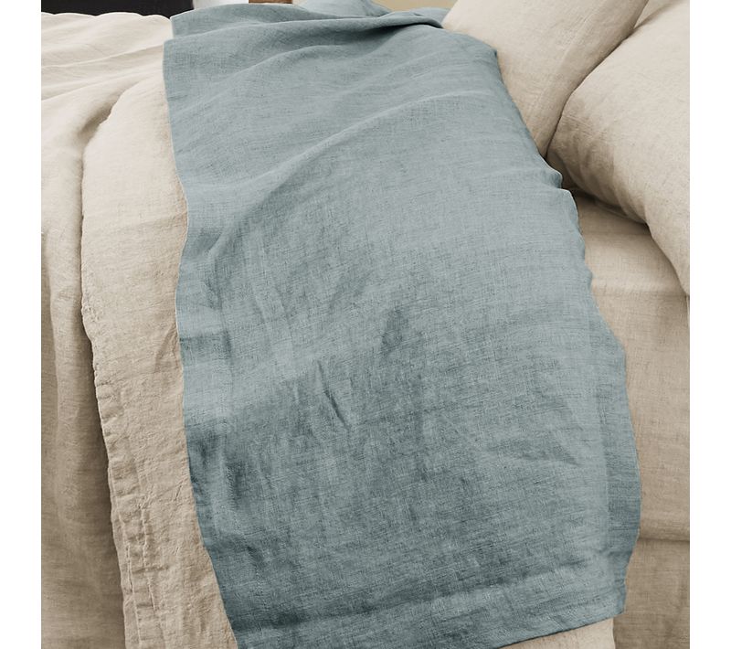 Drap Plat 270x300 Cm Lin Rosalie Azur