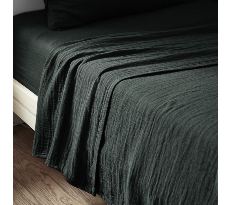 Drap Plat 240x300 Cm Gaze De Coton Terra Sapin