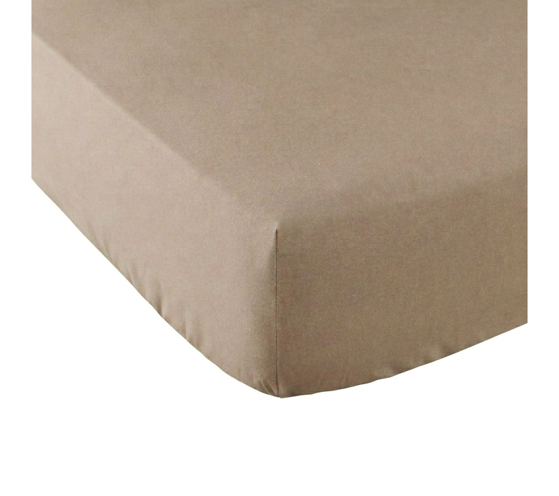 Drap Housse 90x190+30 Cm Flanelle De Coton Jasmine Ficelle