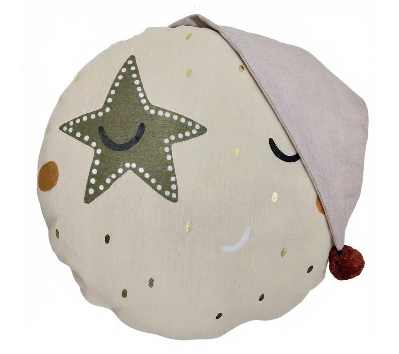 Coussin Enfant Rond 40 Cm Coton Celestine