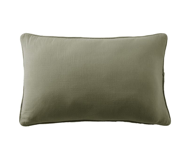 Coussin Rectangulaire Déhoussable 40x60 Cm Gaze De Coton Terra Romarin