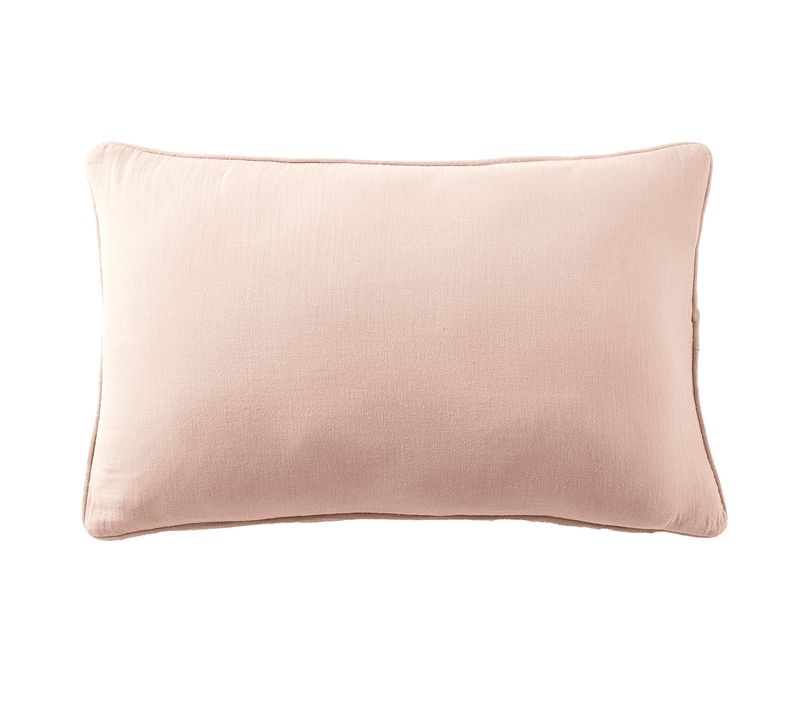 Coussin Rectangulaire Déhoussable 40x60 Cm Gaze De Coton Terra Guimauve