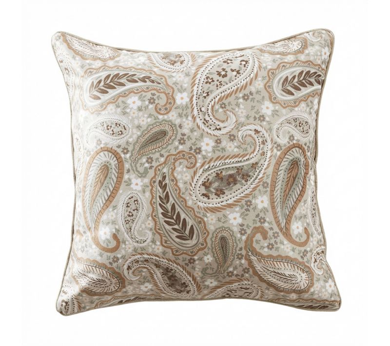 Coussin Carré Déhoussable 50x50 Cm Velours De Coton Valentine