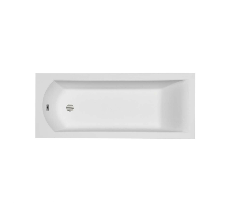 Baignoire Rectangulaire - 170 X 70 Cm - Sans Habillage - Avec Pieds - Vidage Chrome - Shea Slim