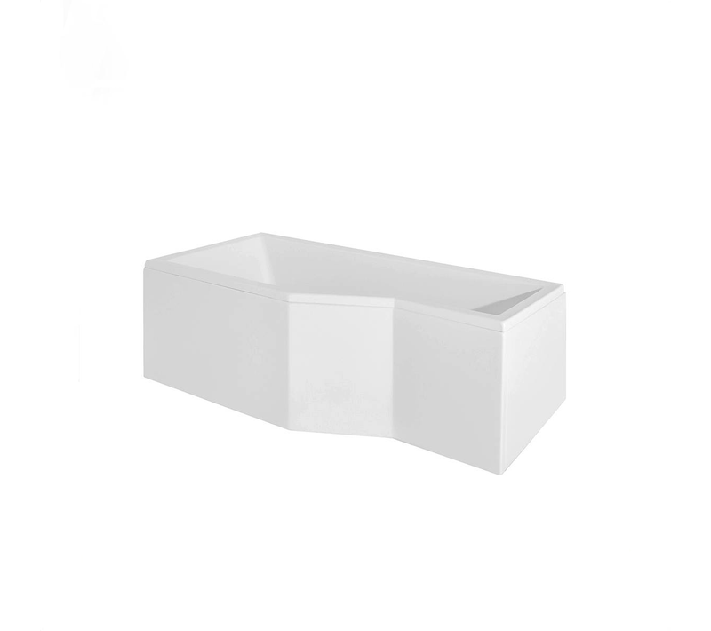 Baignoire Asymétrique - 150 X 75 Cm - Droite - Sans Habillage - Pieds - Vidage - Integra