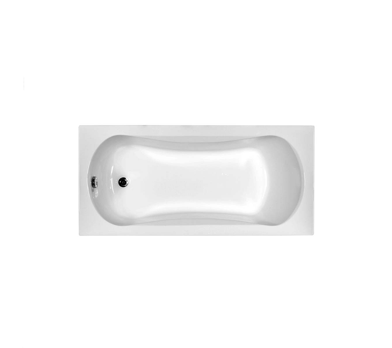 Baignoire Rectangulaire - 130 X 70 Cm - Avec Habillage - Pieds - Vidage Chrome - Aria