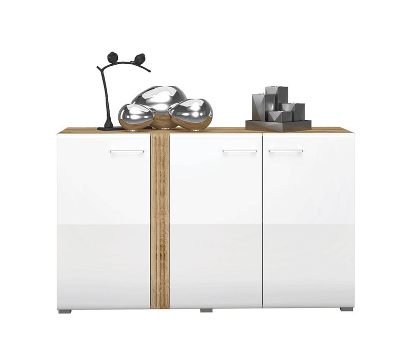 Buffet 3 Portes - H.90 X L.149 X P.42 Cm - Adagy - Blanc