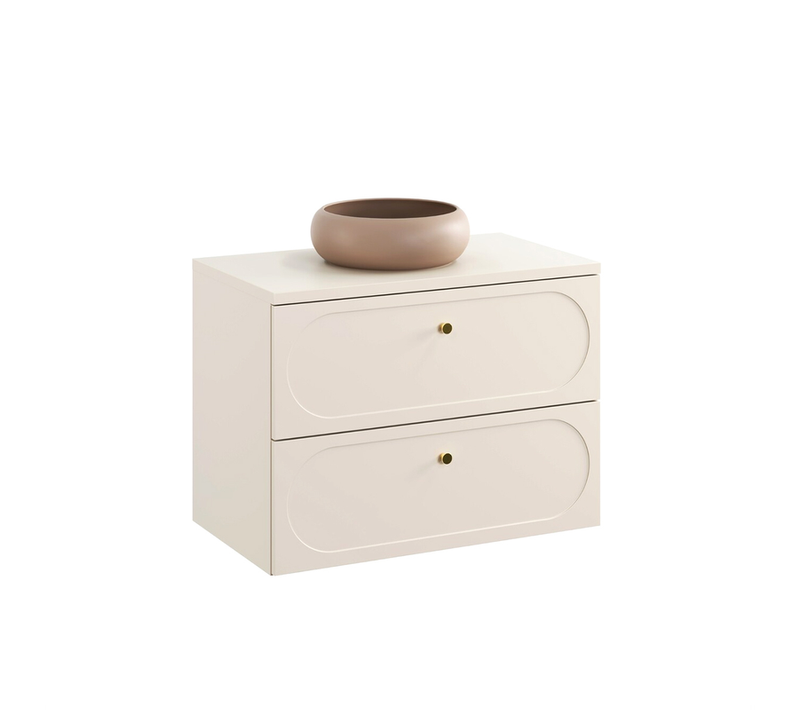 Ensemble De Meubles Sous Vasque - 80 Cm - Avec Plan - Vasque - Sand